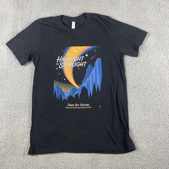 SEKI National Park Medium Black Cotton Polyester Highlight the Starlight Shirt - Picture 1 of 9